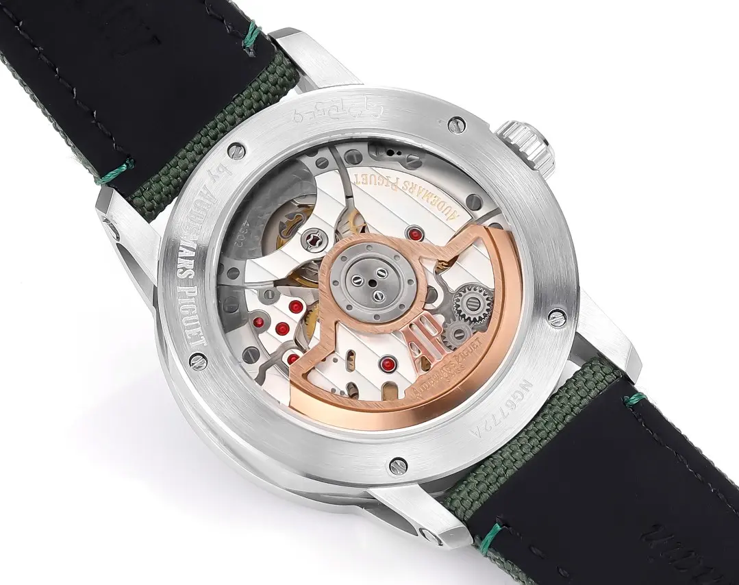 Trendsetting TWA Factory Audemars Piguet CODE 11.59 Green Woven Strap Super Clone Replica Watch 7819